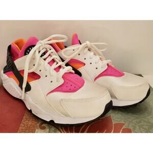 Nike Air Huarache 634835 102 White Pink Orange Womens Running Shoe Size 7 US EUC